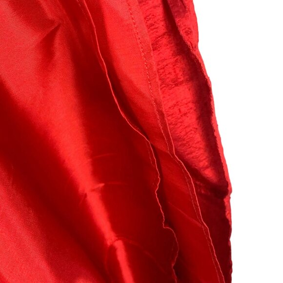 Watters & Watters Red Silk Midi Bridesmaid Dress 10 Strapless/Convertible Pleat - Picture 12 of 16